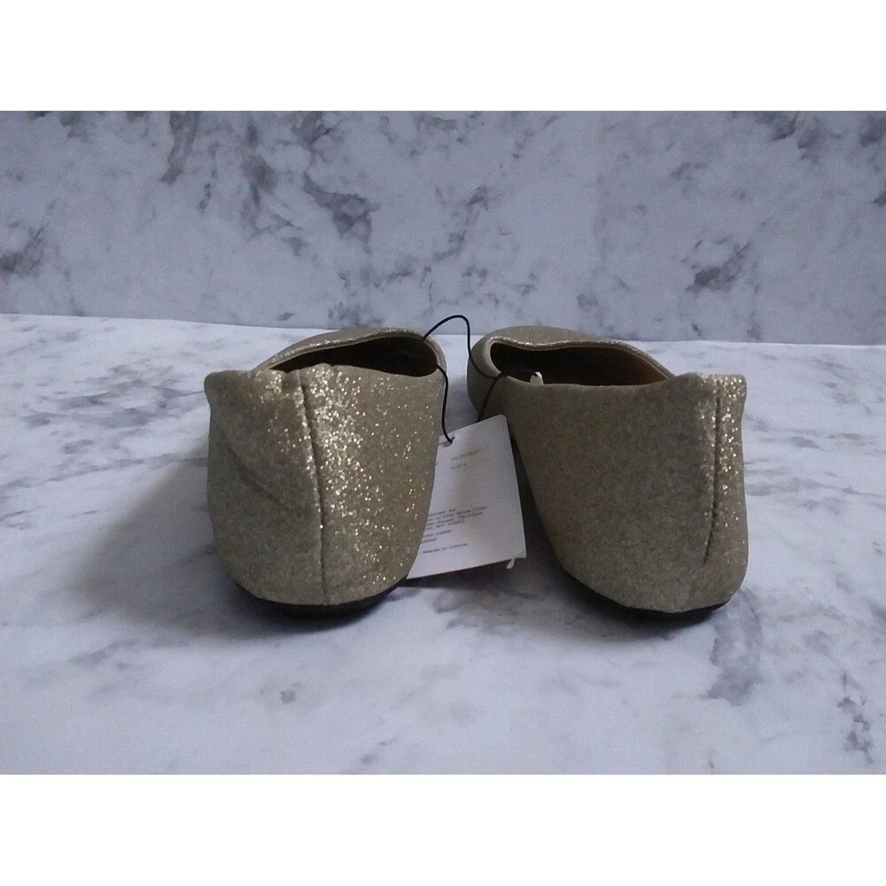 Simply Petals Gold Slip Ons